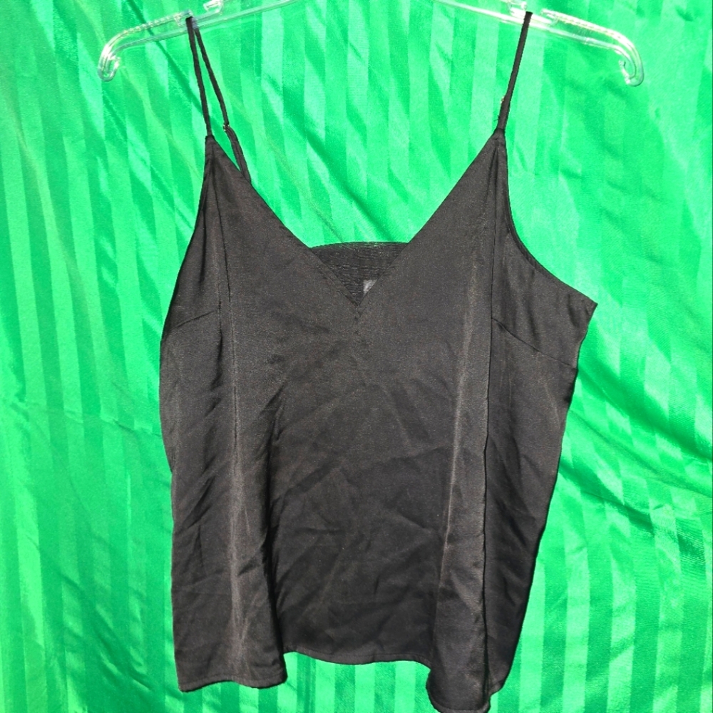 Stars Above Black Camisole Pajama Top Adjustable Straps Size Medium Pre-owned